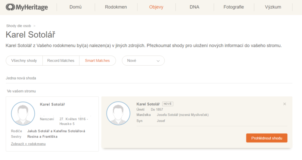 myheritage shody