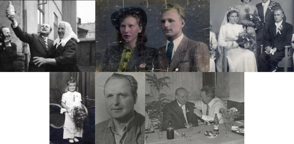 mozaika fotografií předků